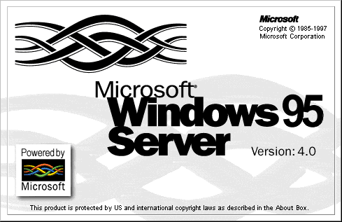 Microsoft Windows 95 Server, Version 4.0, Powered by Microsoft (16k)