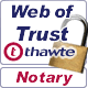 thawte Web of Trust Notary Seal